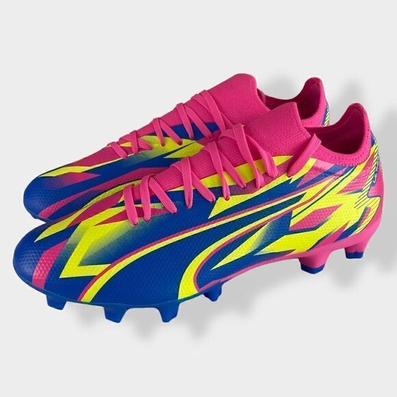 Puma Ultra Match Energy Soccer Cleats FG/MG Pink Blue Mens size 7 107543-01 New - Picture 4 of 8